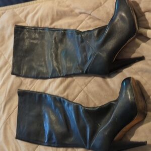 Dolce Vita Black Leather Knee-High Boots | Size 7.5